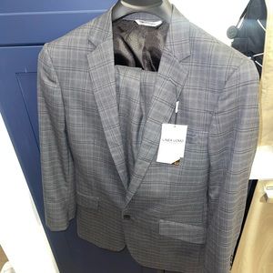 Men’s Gray Suit | 2 Button | Plaid